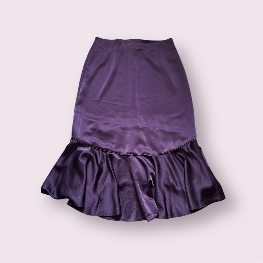 Jacob Elegant Skirt Satin in color Purple/eggplant